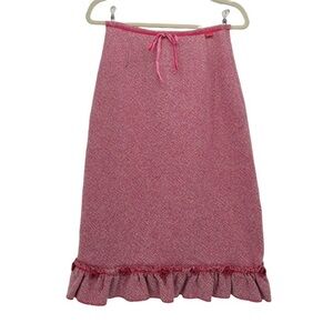 Oilily Pink Tweed Wool Skirt